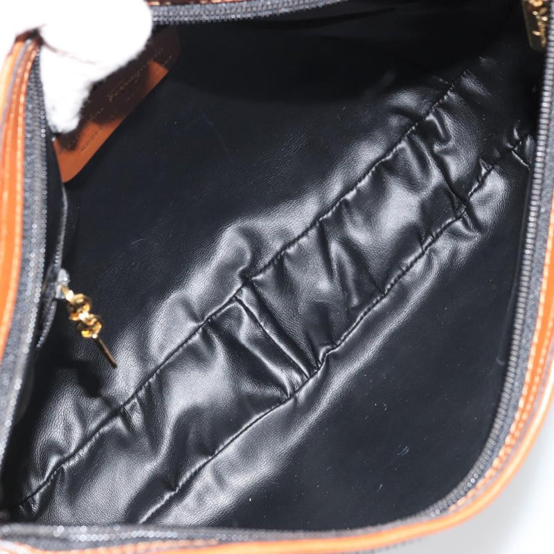 Salvatore Ferragamo Shoulder Leather Black Bag