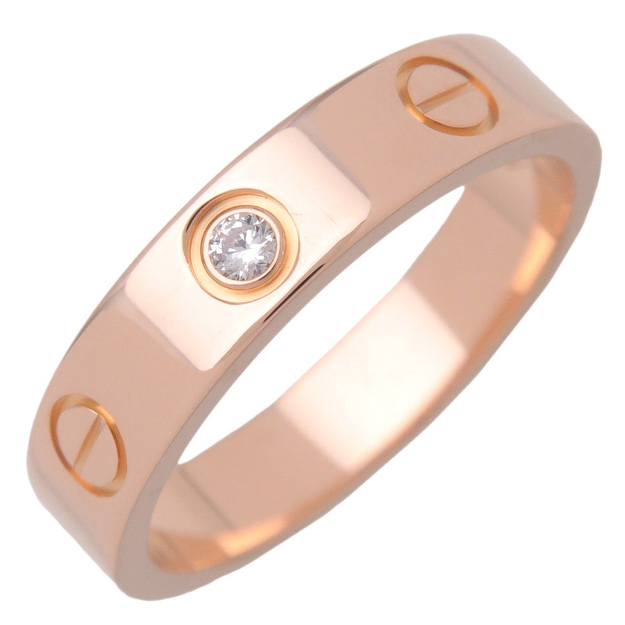 Cartier Love Wedding Band 1 Diamond 18k Rose Gold With Pink Rose_gold Bijoux