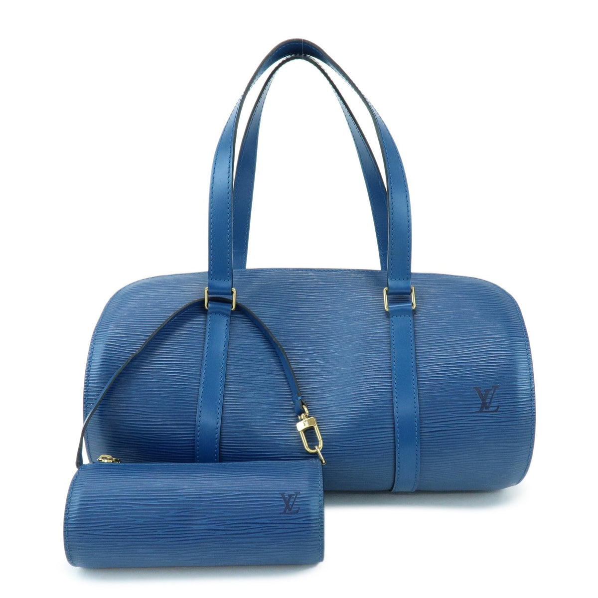 Louis Vuitton Soufflot Epi Leather Blue Bag