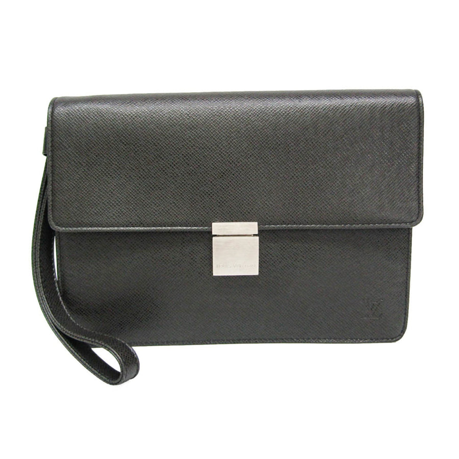 Louis Vuitton Selenga Pochette Taiga Leather Black Bag