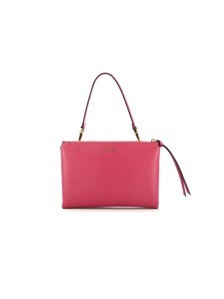 Coccinelle Arlettis Crossbody Bag — Rose Gold Cow Leather