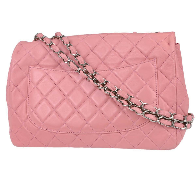 Chanel Classic Single Flap Quilted Lambskin Pink Leather Bag
