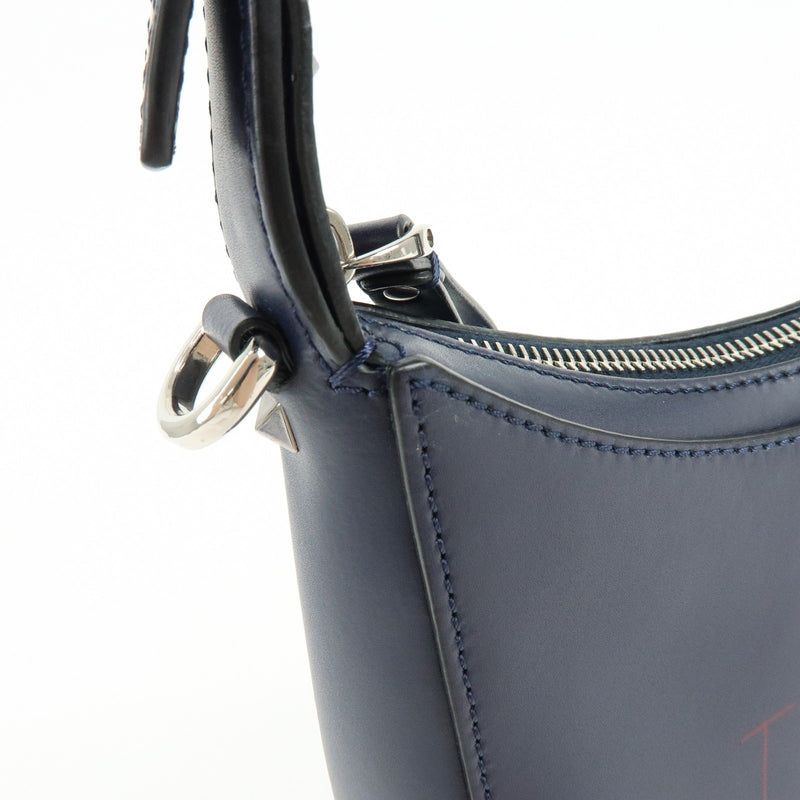 Valentino Garavani Vltn Hobo Printed Leather Navy