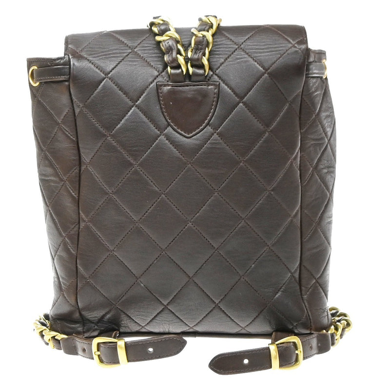 Chanel Duma Drawstring Quilted Leather Brown Bag