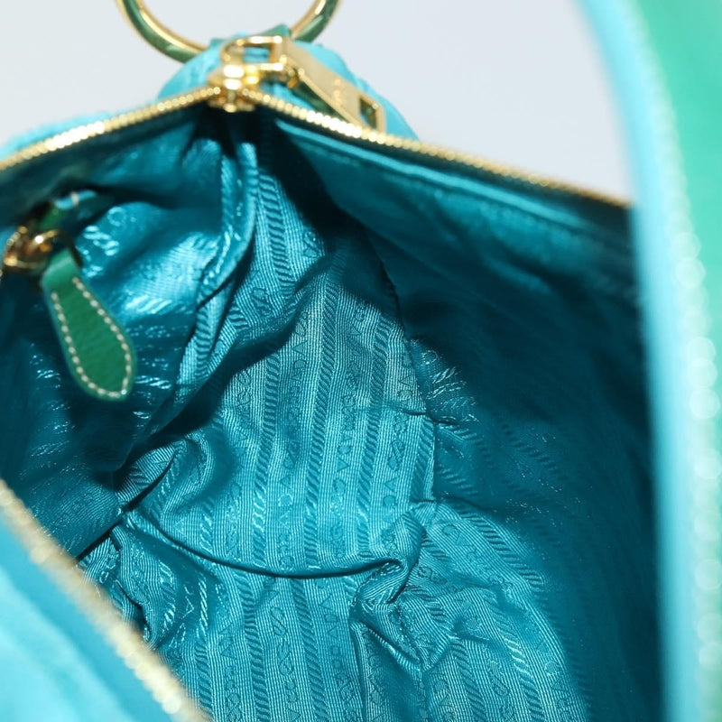 Prada Zip Hobo Chevron Tessuto Blue Nylon