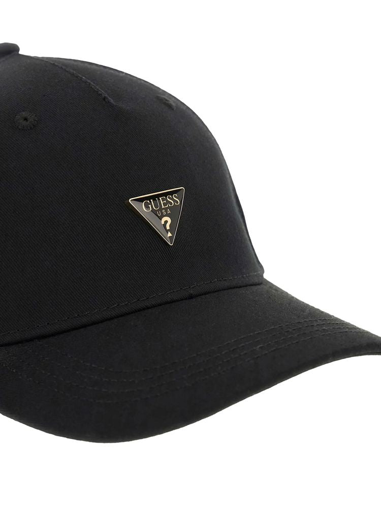 Guess Aw5608 Cotton Gabardine Baseball Cap — Black Caps