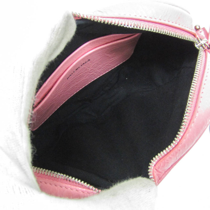 Balenciaga Le Cagole Giant Studs Heart Chain Leather Pink Bag
