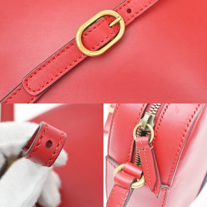 Gucci Bee Web Camera Leather Red Bag