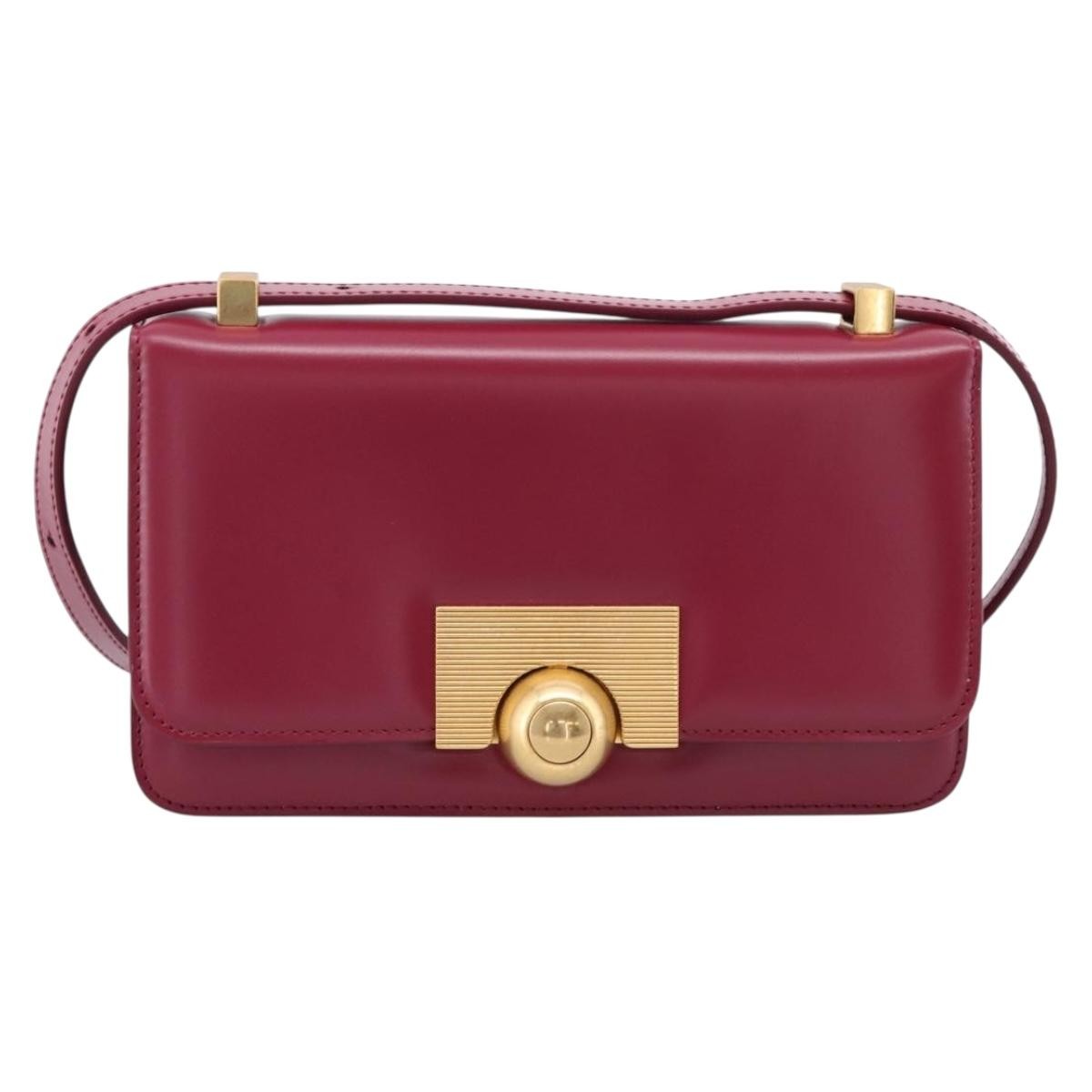 Bottega Veneta Bv Classic Smooth Calfskin Burgundy Leather Bag