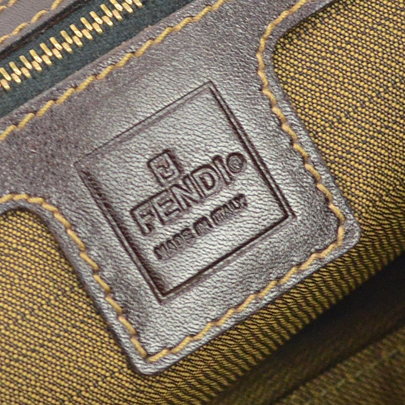 Fendi Vintage Top Handle Zucca Canvas Brown Bag