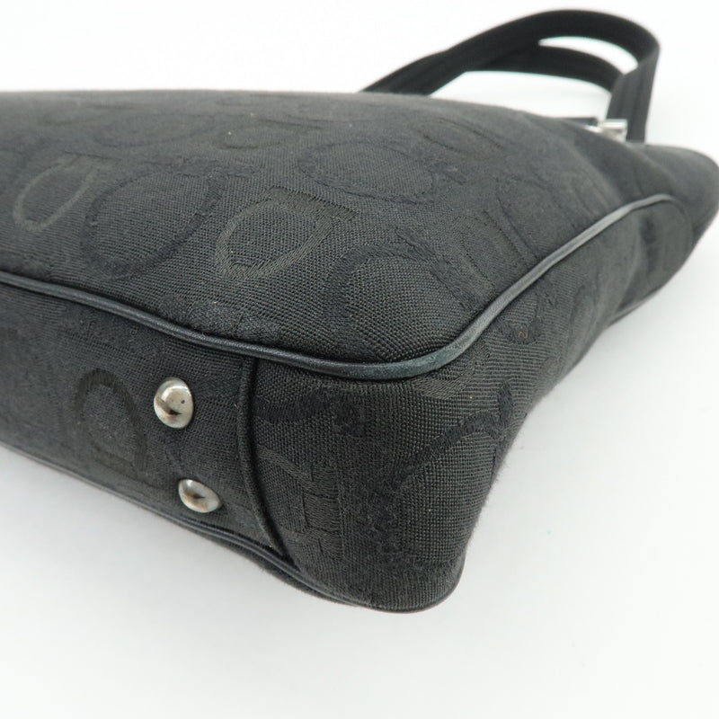 Salvatore Ferragamo Gancini Tote Canvas Black