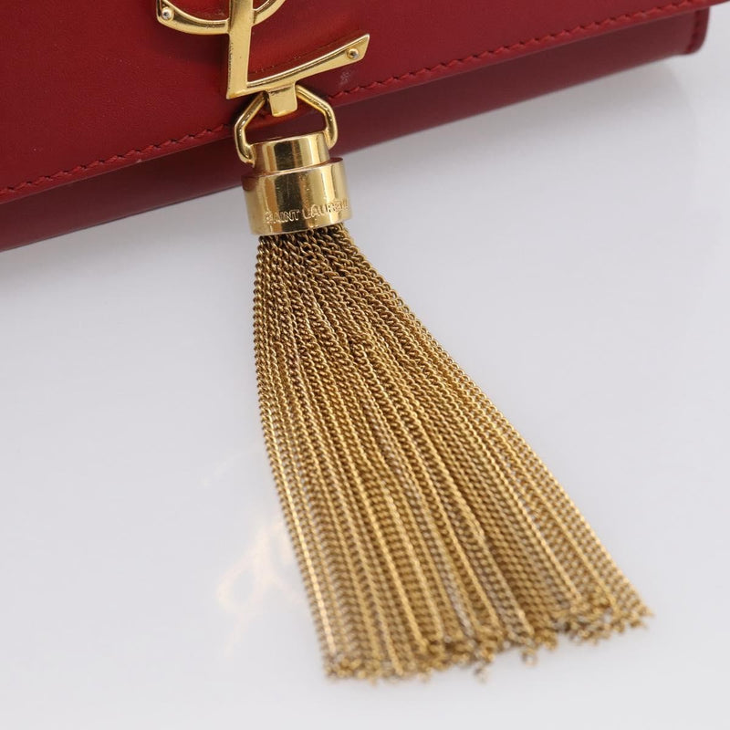 Saint Laurent Classic Monogram Leather Red Bag