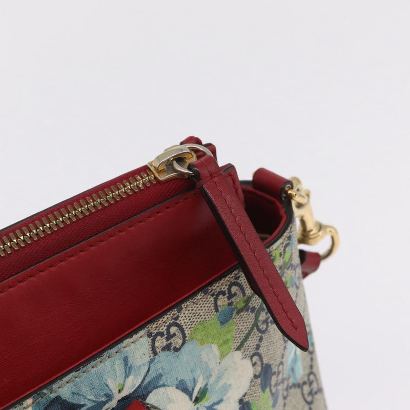 Gucci Linea A Convertible Blooms Print Gg Coated Canvas Navy Bag