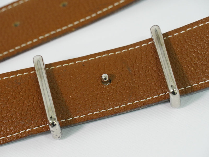 Hermes H Dancre Reversible Belt Leather Black