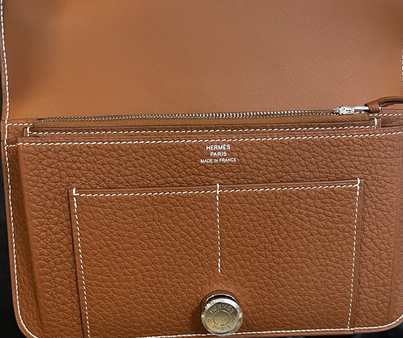 Hermes Dogon Waist Leather Brown Bag