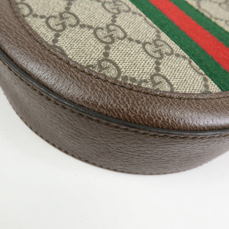 Gucci Ophidia Round Gg Coated Canvas Beige Bag