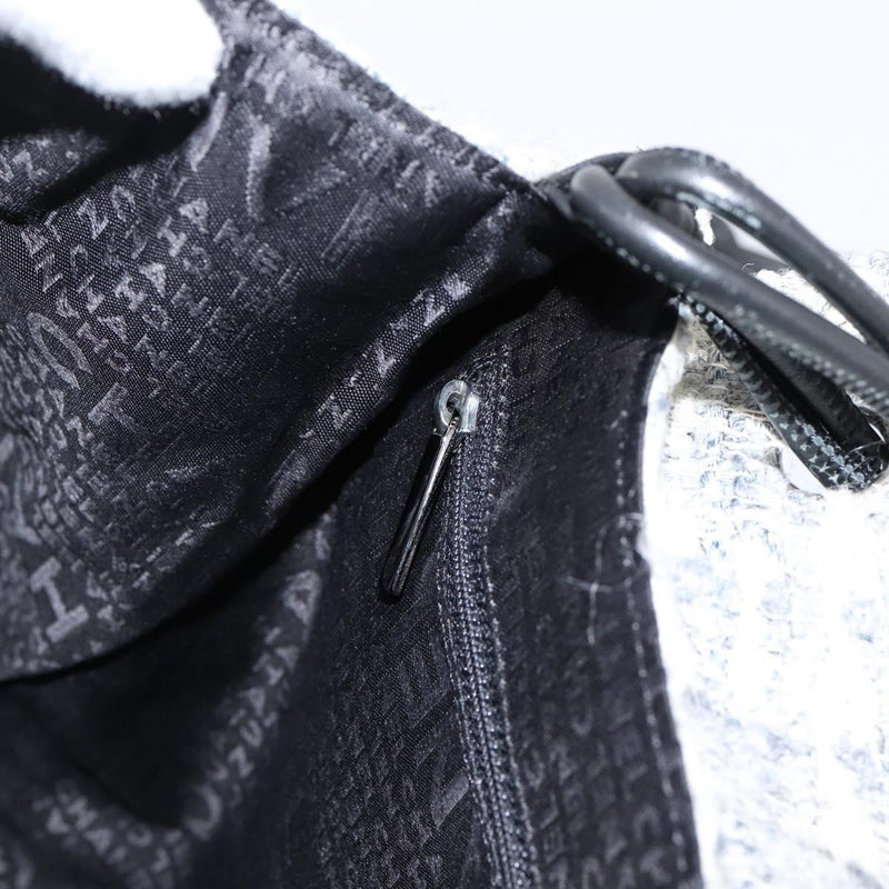 Chanel Camellia Messenger Tweed Gray Canvas