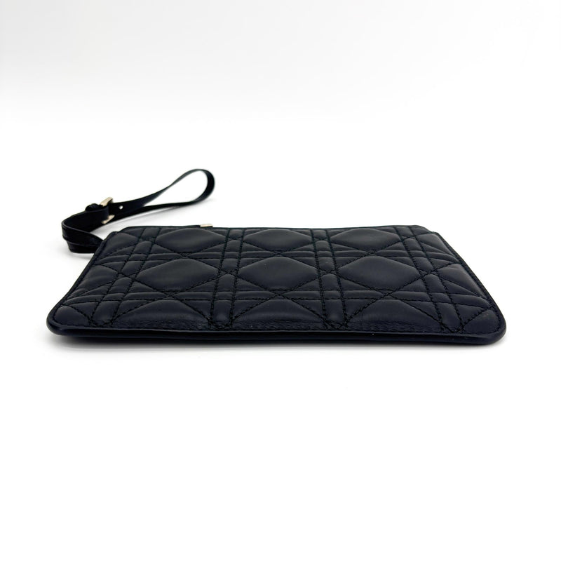 Christian Dior Toujours Macrocannage Quilt Calfskin Black Leather Bag