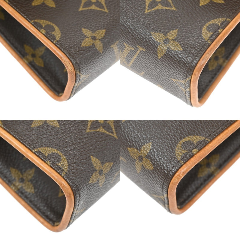 Louis Vuitton Florentine Waist Monogram Canvas Brown Leather Bag