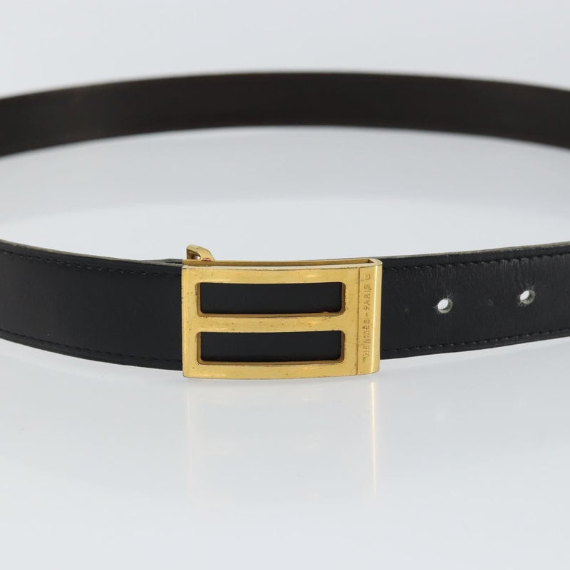 Hermes Buckle Belt Leather Black