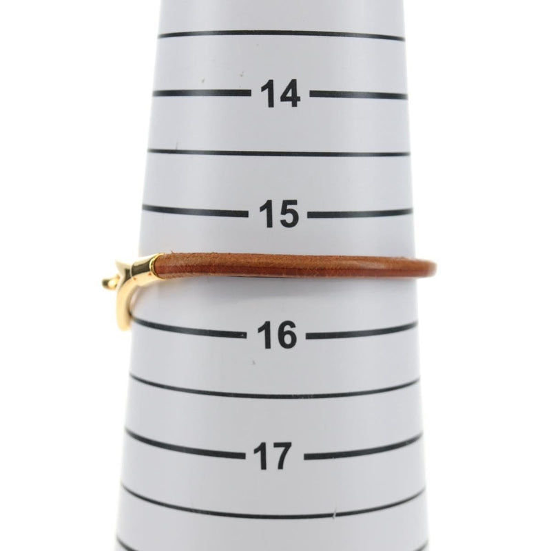 Hermes Jumbo Hook Braided Leather And Metal Brown Bijoux