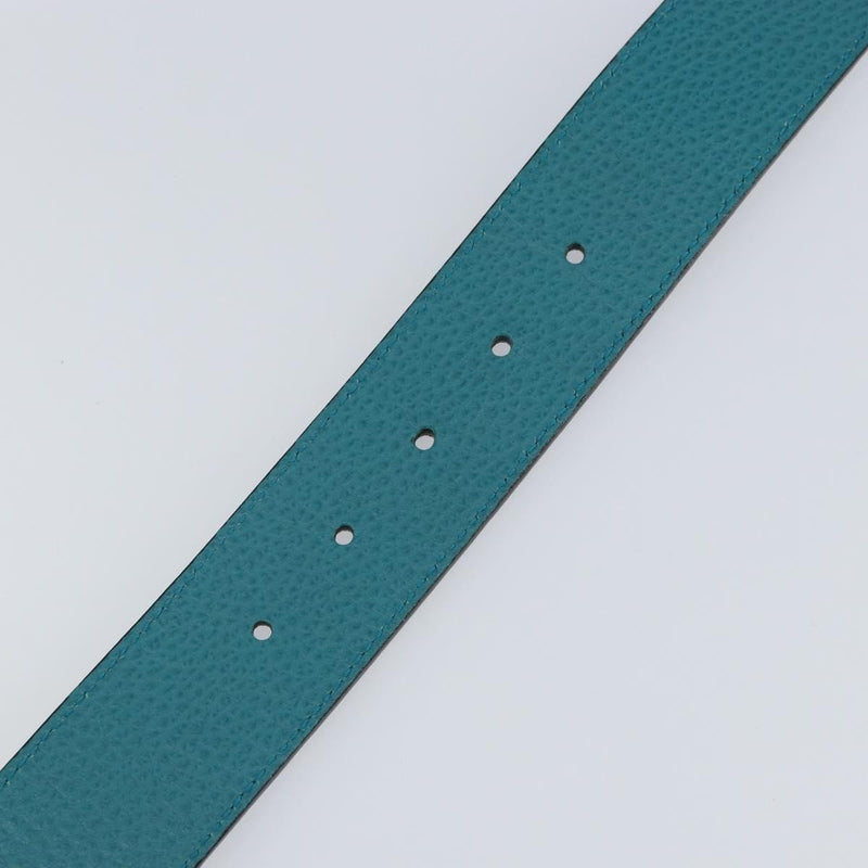 Gucci 1973 Reversible Belt (outlet) Leather Turquoise