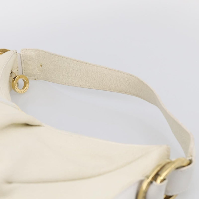 Bvlgari Shoulder Leather White Bag