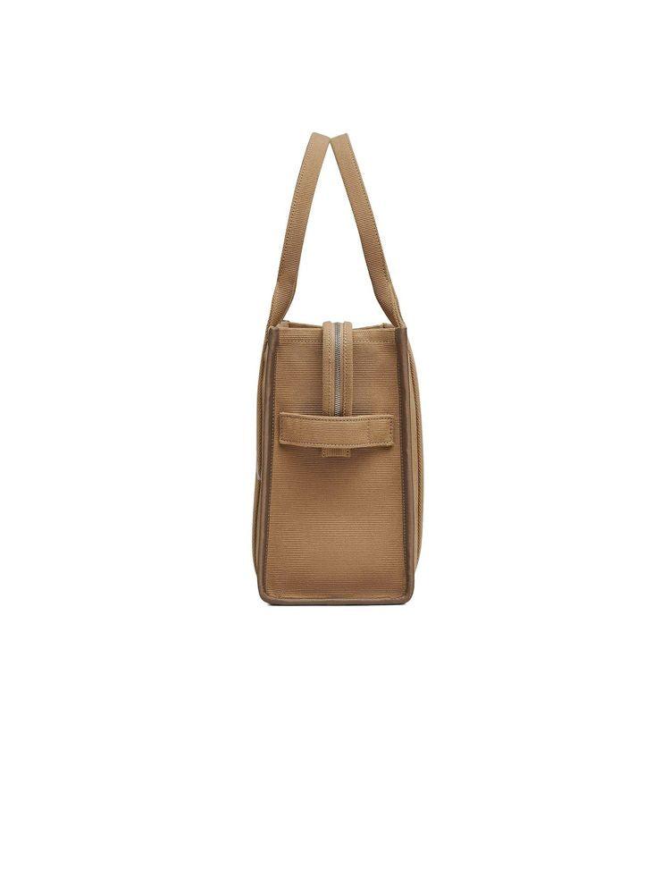 Marc Jacobs Woven Jacquard Logo Tote Bag — Beige