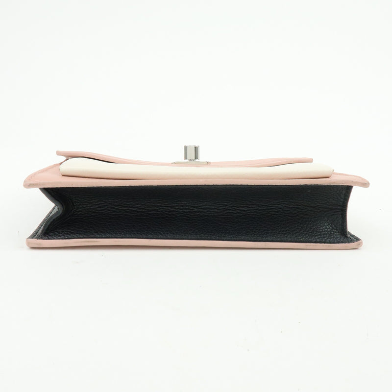 Louis Vuitton Mylockme Chain Pochette Leather Pink Bag