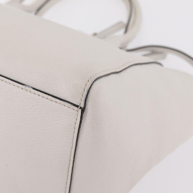 Miu Miu Madras Front Zip Leather White Bag