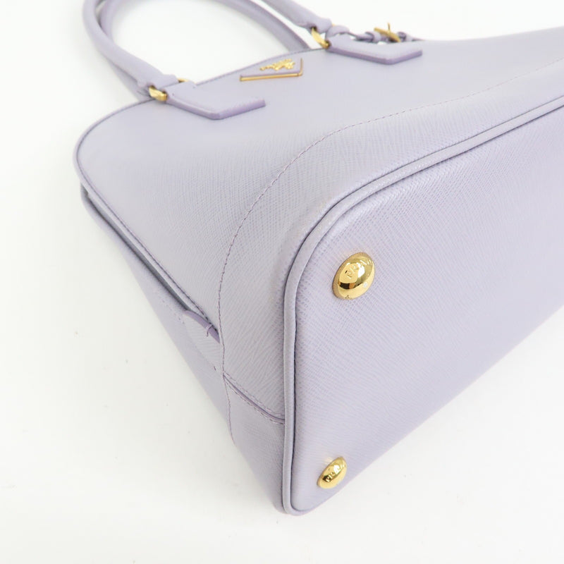 Prada Open Promenade Saffiano Leather Purple Bag