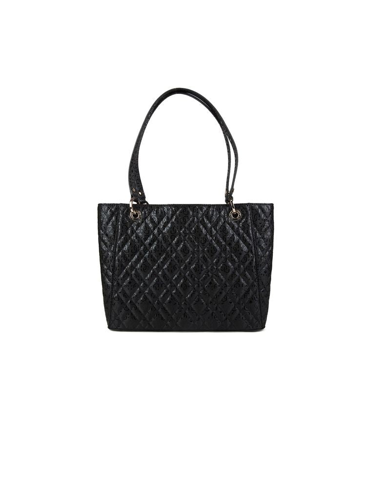 Guess Isemay Noel Tote Bag — Black Polyurethane