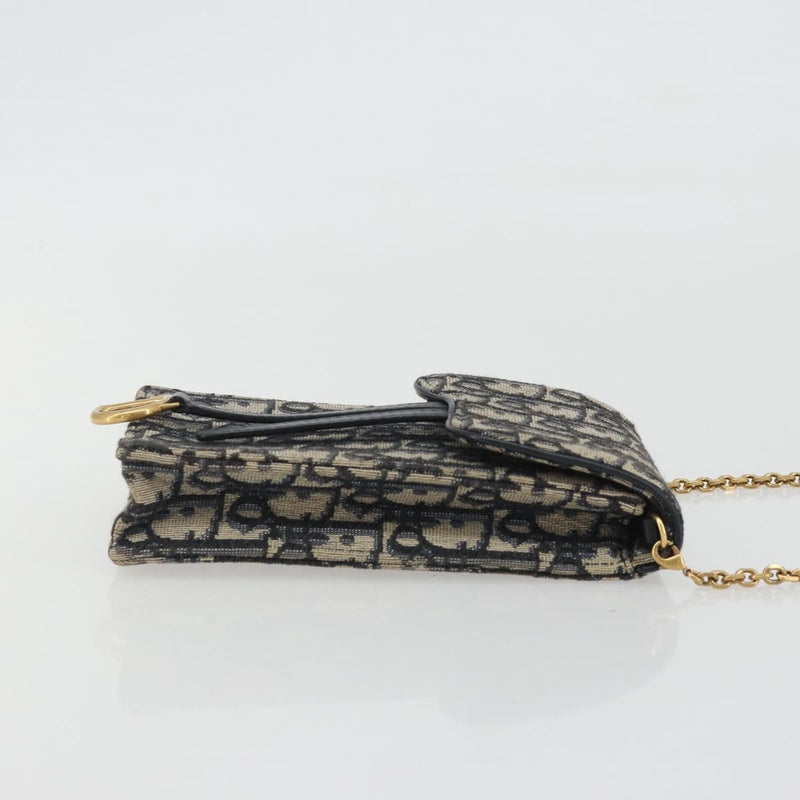 Christian Dior Phone Case Oblique Canvas Navy Bag