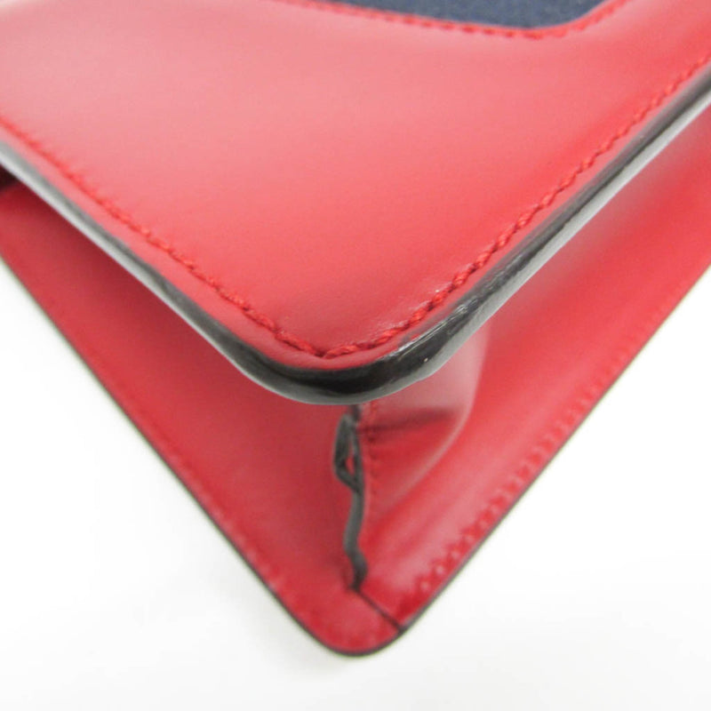 Gucci Sylvie Top Handle Leather Red Bag