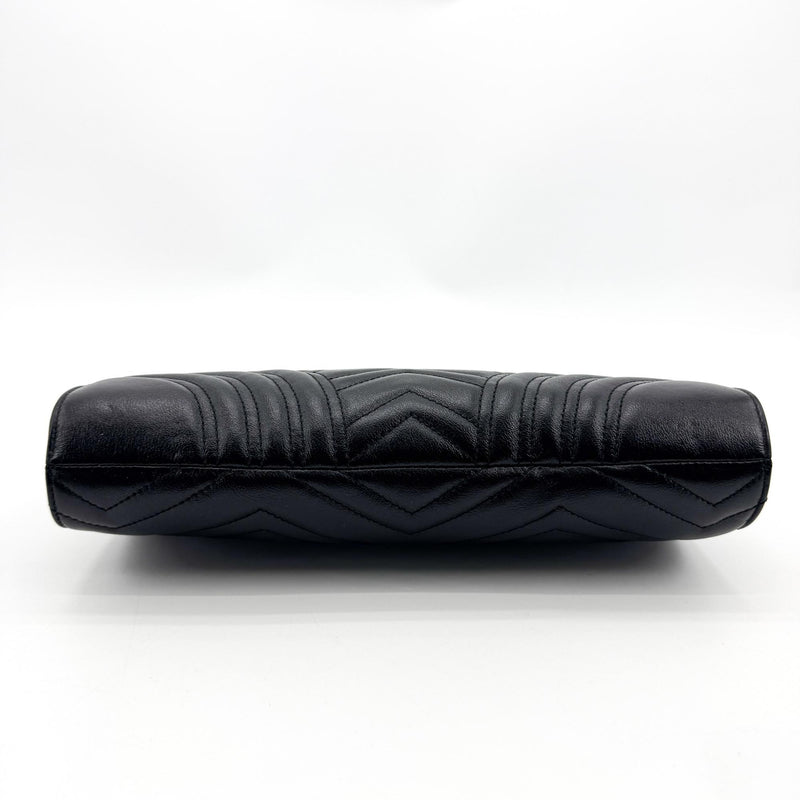 Gucci Gg Marmont Accordion Matelasse Leather Black Bag
