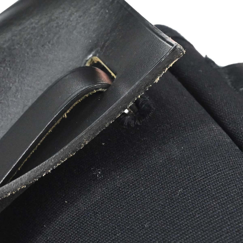 Hermes Herbag Toile And Leather Black Canvas Bag
