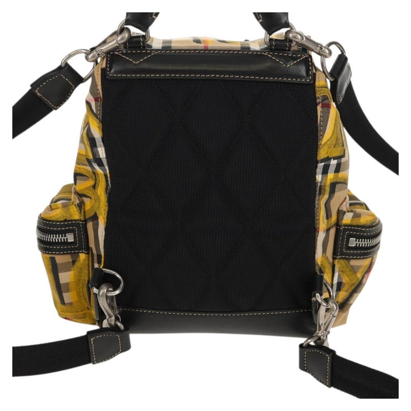 Burberry Graffiti Rucksack Vintage Check Canvas Beige Bag