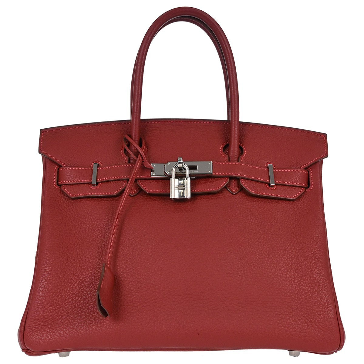 Hermes Birkin Red Togo With Palladium Hardware Leather Bag