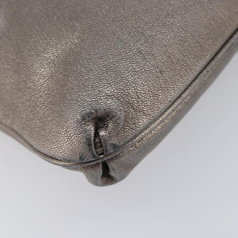 Salvatore Ferragamo Gancini Leather Gold Bag
