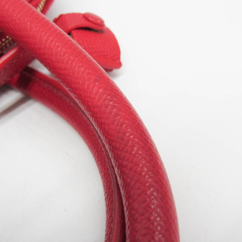 Balenciaga Logo Ville Leather Red Bag