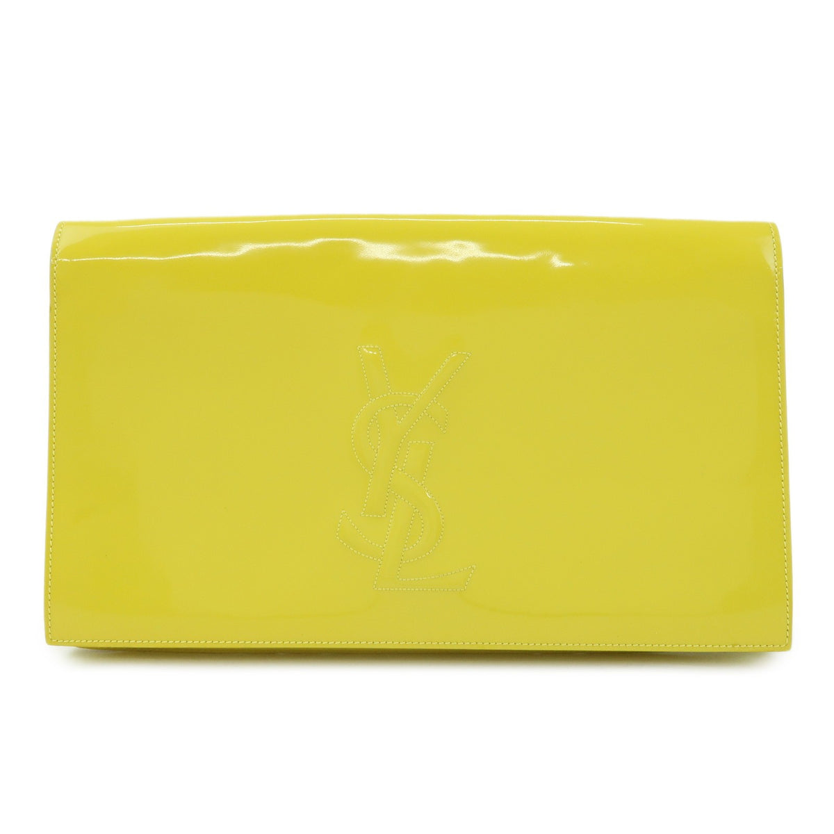 Saint Laurent Belle De Jour Clutch Patent Yellow Patent_leather