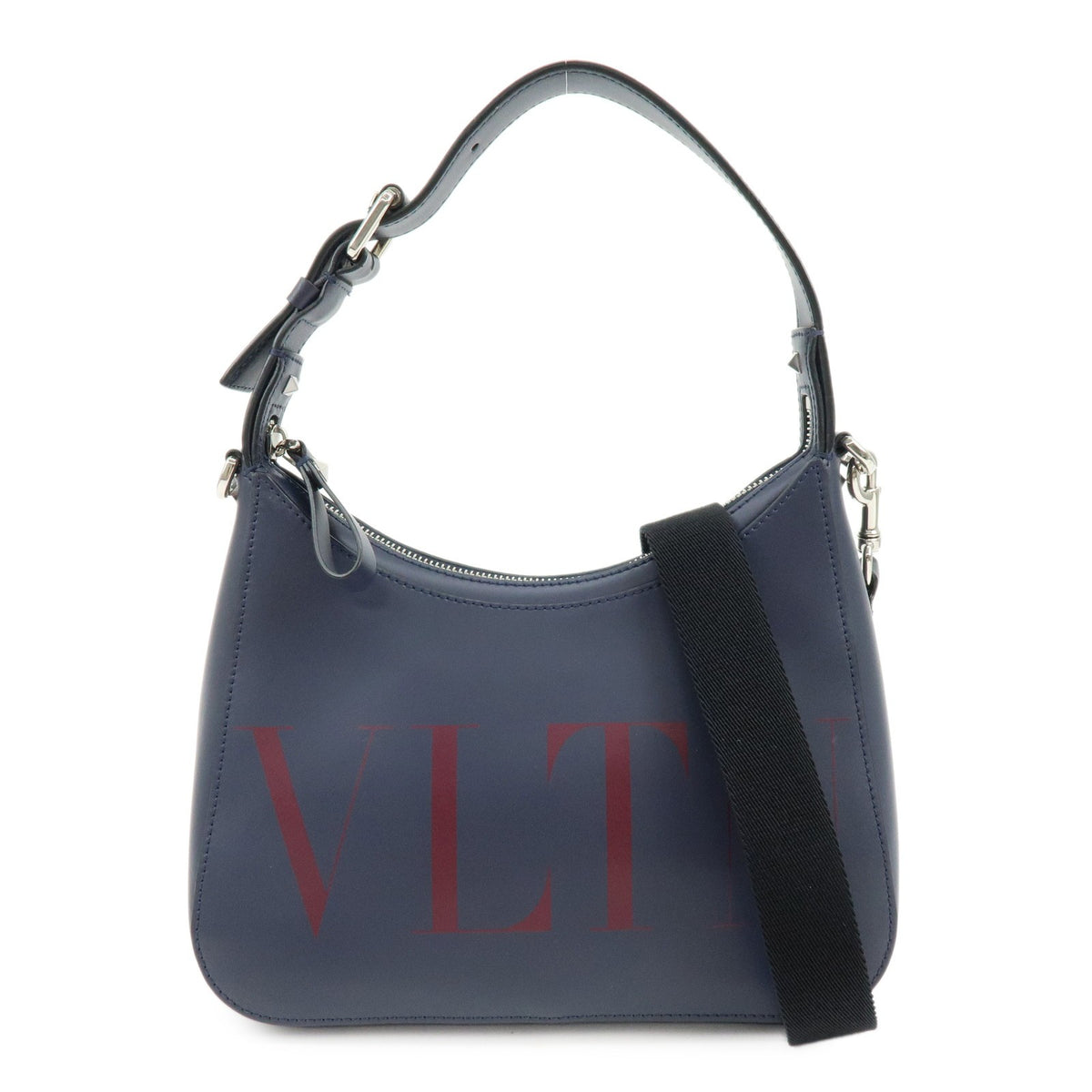 Valentino Garavani Vltn Hobo Printed Leather Navy