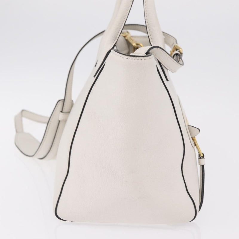 Miu Miu Madras Front Zip Leather White Bag