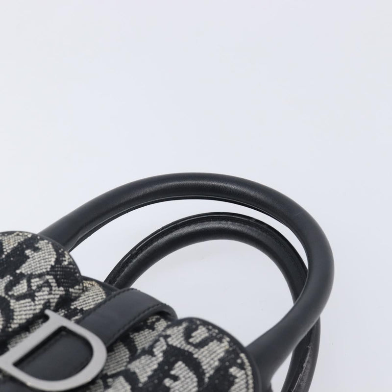 Christian Dior Trotter Double Saddle Canvas Black Bag