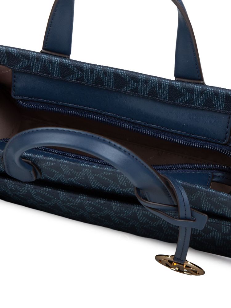 Michael Kors Gigi Small Tote Bag — Navy 89.coated Canvas