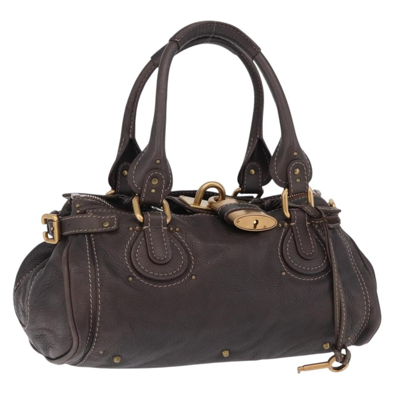 Chloe Paddington Lock Leather Brown Bag