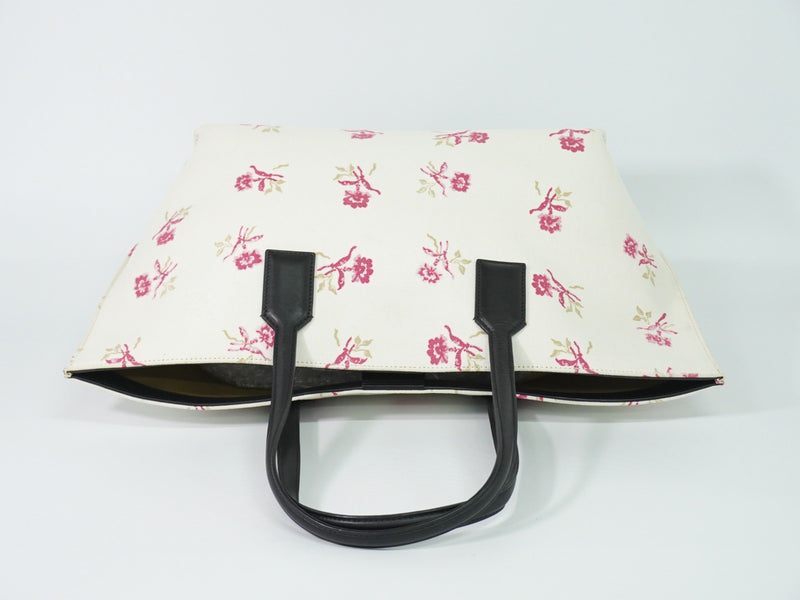 Loewe T Shopper Printed Canvas White Bag