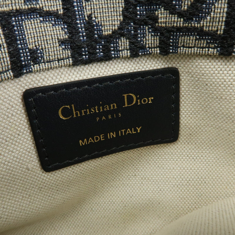 Christian Dior Saddle Belt Oblique Canvas Navy Bag