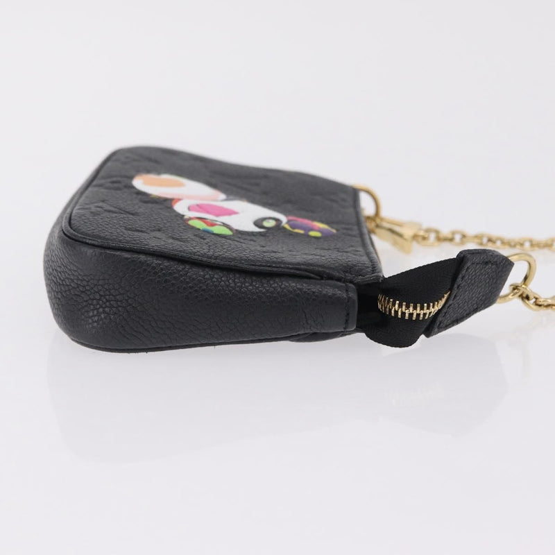 Louis Vuitton Pochette Accessoires Monogram Empreinte Leather Black Bag