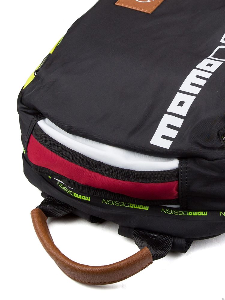 Momo Design Genuine Leather Sport-Inspired Backpack — Black